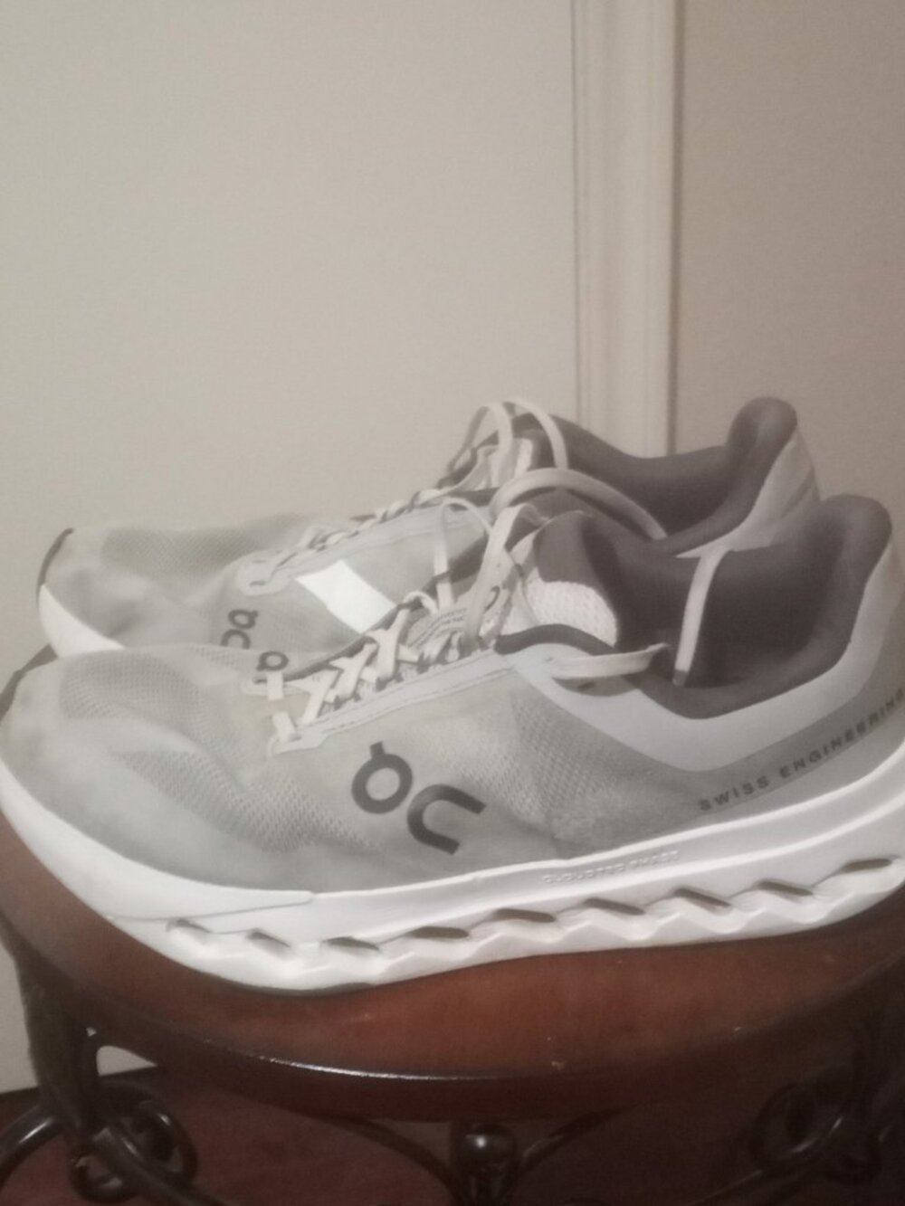 On Cloudsurfer Next 3ME30020070 Gray/White Running Shoes Sneakers Men Sz 9.5 - Picture 10 of 13